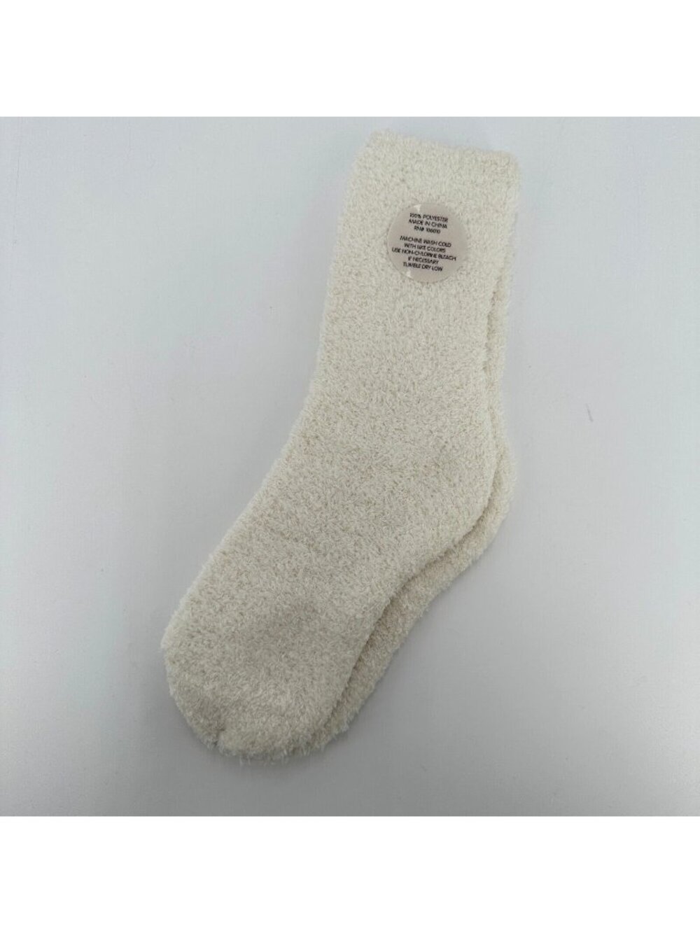 Softies Women's Fuzzy Marshmallow Socks Ivory OS Comfy Socks Lounge NEW